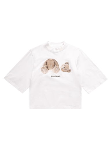 T-shirt Palm Angels Bear Cropped Tee Hvid | PWAA020C99JER0010160
