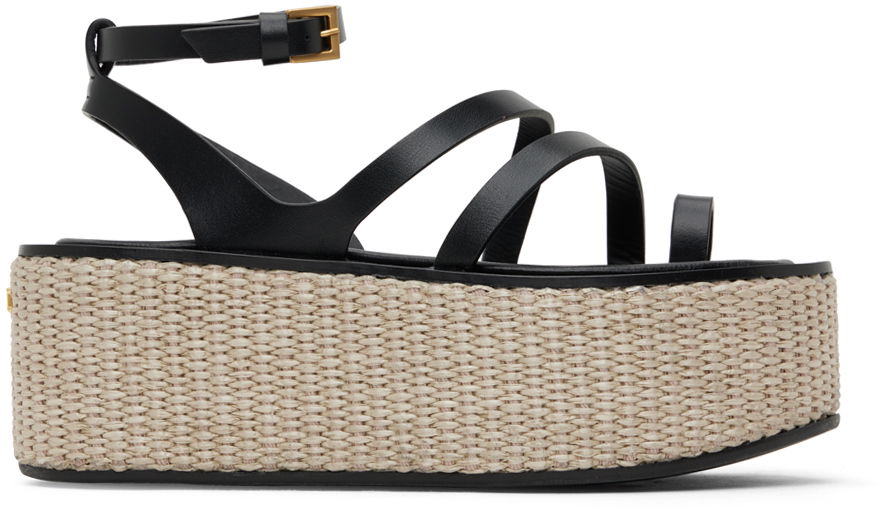 Skopleje Max Mara Max Mara Biarritz Platform Sandals Sort | 2345210338600, 0