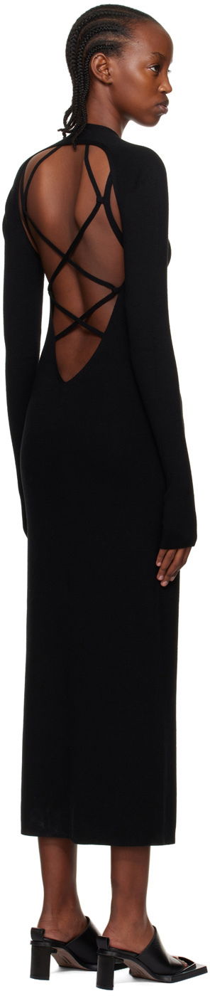 Kjole Dion Lee Plaited Midi Dress Sort | A7613P22, 2