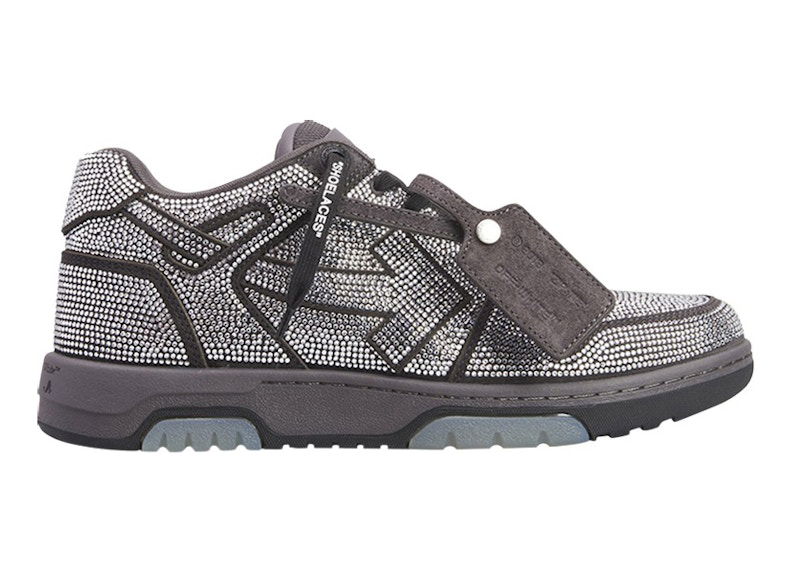 Sneakers og sko Off-White Out Of Office OOO Low Tops Dark Grey Strass Grå | OMIA189S23LEA0080701, 0
