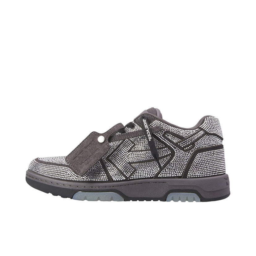 Sneakers og sko Off-White Out Of Office OOO Low Tops Dark Grey Strass Grå | OMIA189S23LEA0080701