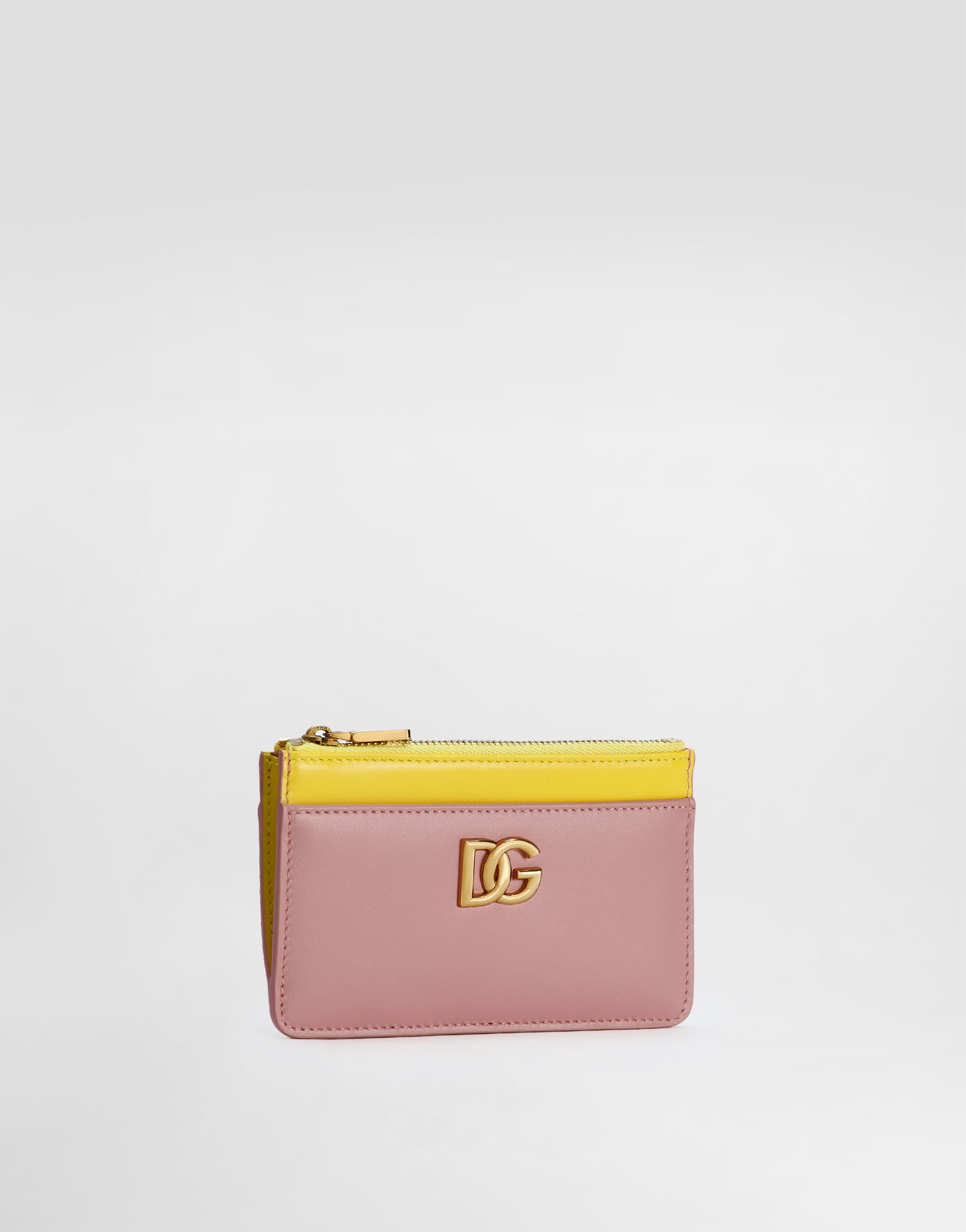Tegnebog Dolce & Gabbana Dolce & Gabbana Calfskin Card Holder with DG Logo Lyserød | BI1261A9M758B407, 1