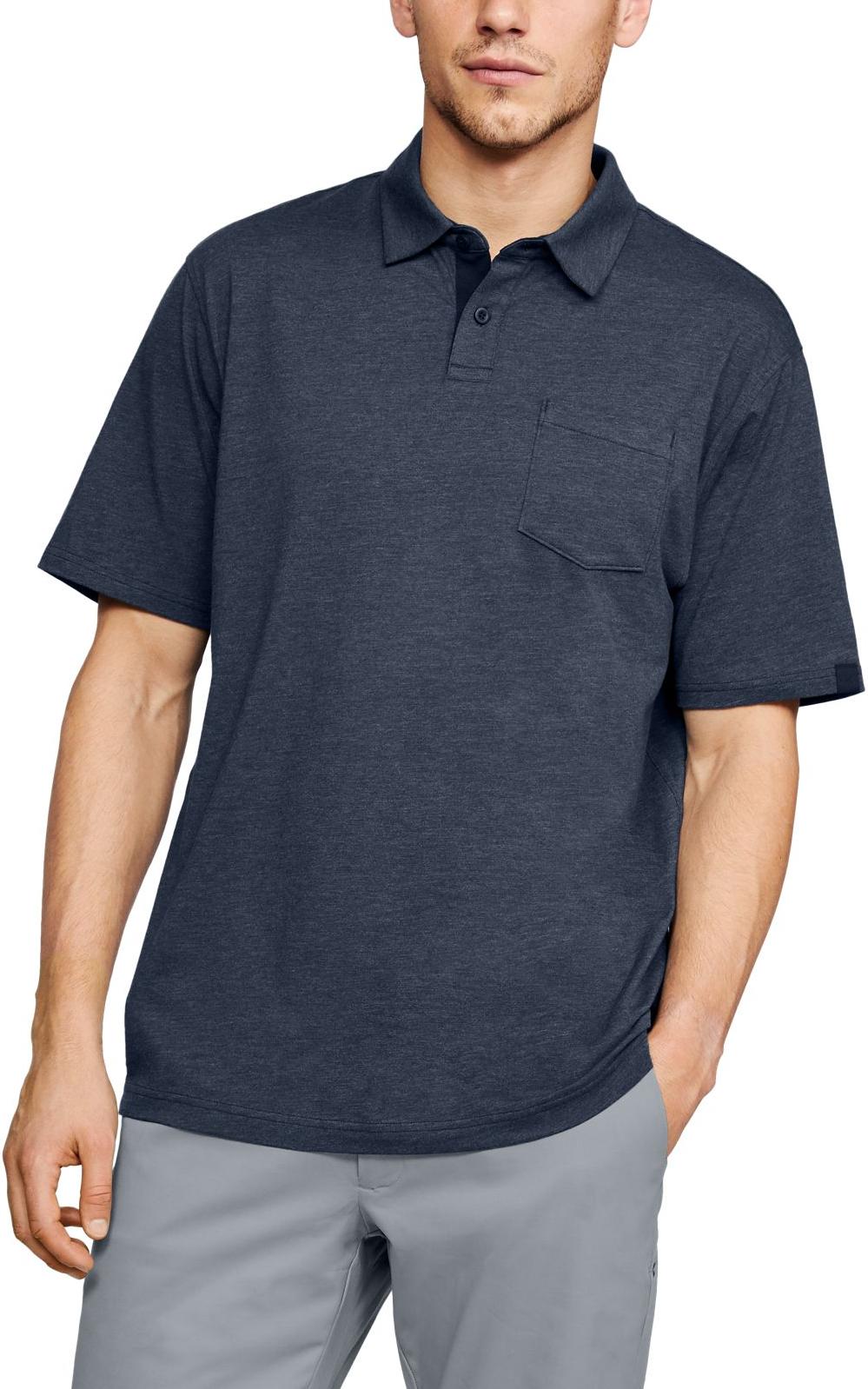 Polo skjorte Under Armour Scramble Textured Golf Polo Blå | 1321111-408, 0