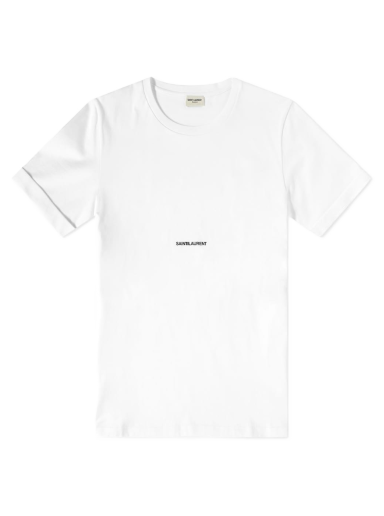 T-shirt Saint Laurent Archive Logo Tee Hvid | 464572-YB2DQ-9000