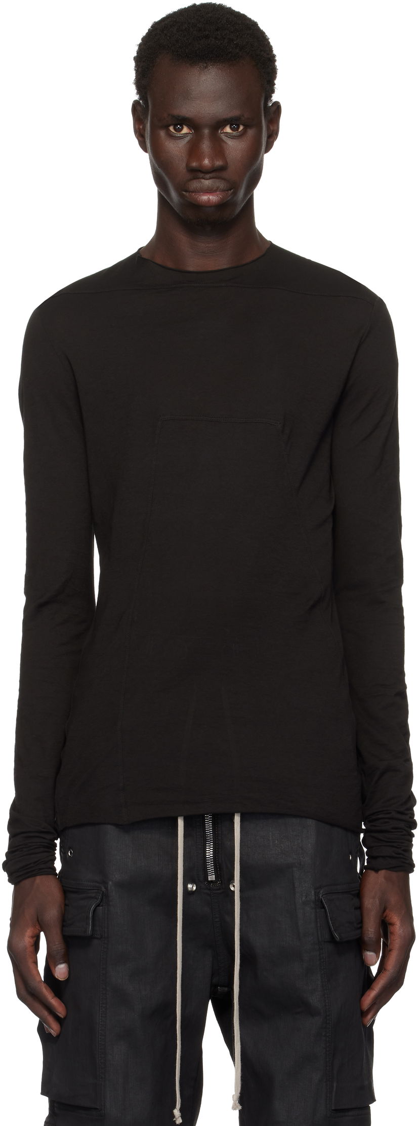 T-shirt Rick Owens Long Sleeve T-Shirt Sort | DU02D2267 BH