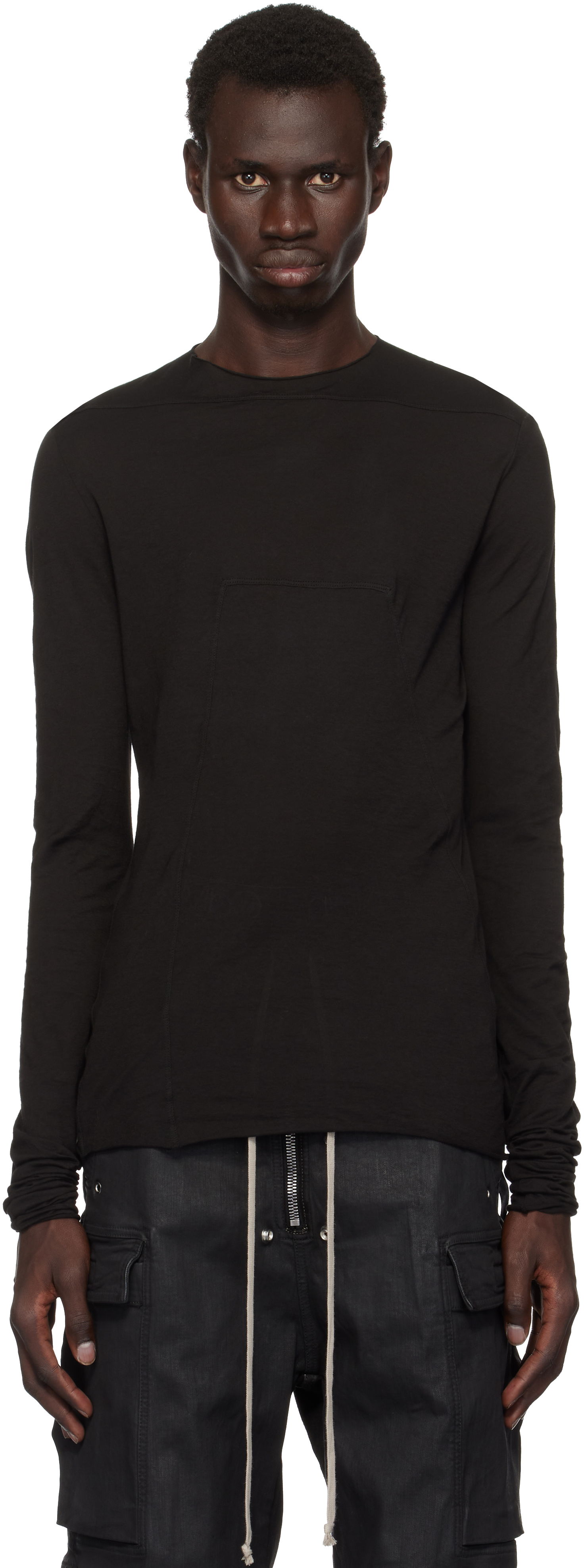 T-shirt Rick Owens Long Sleeve T-Shirt Sort | DU02D2267 BH, 0