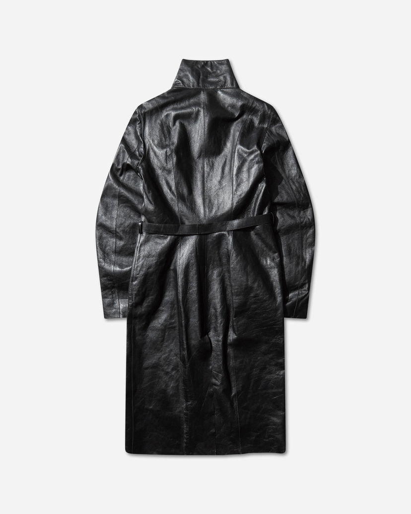 Trenchcoat OUR LEGACY Leather Belted Concealed Coat Sort | W4259CS 001