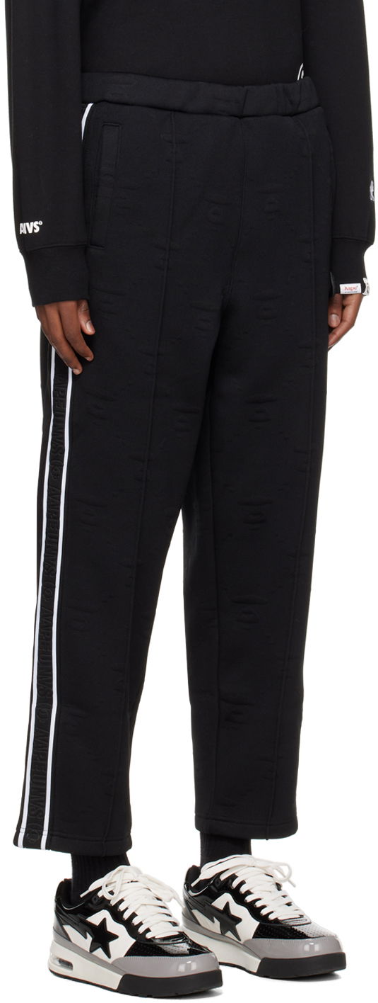 Joggingbukser AAPE by A Bathing Ape AAPE by A Bathing Ape Jacquard Sweatpants Sort | AAPPTMA644XXLBKX, 1