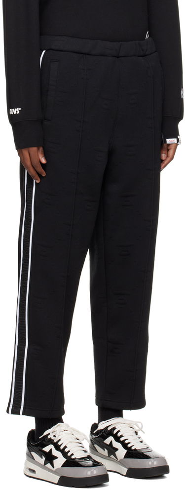 Joggingbukser AAPE by A Bathing Ape AAPE by A Bathing Ape Jacquard Sweatpants Sort | AAPPTMA644XXLBKX, 1