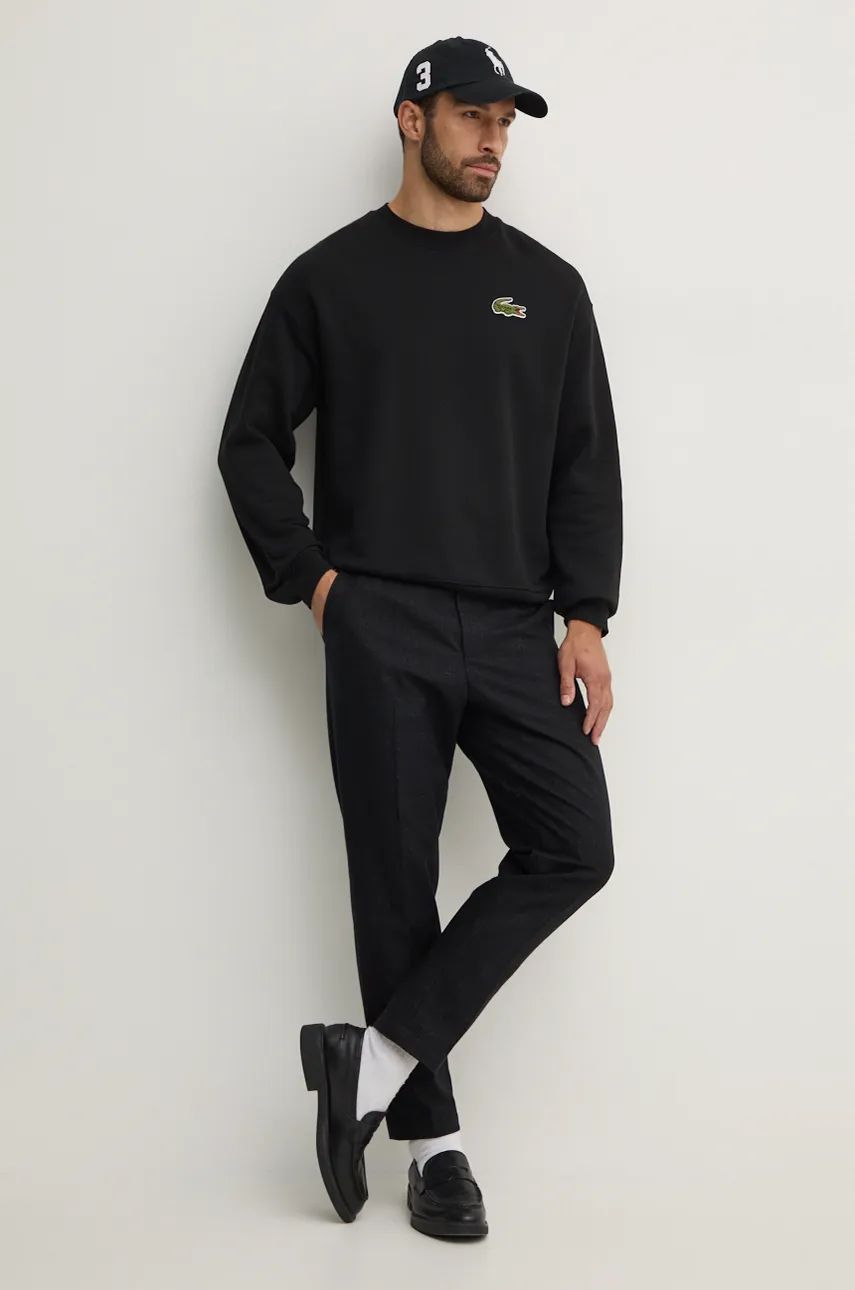 Sweatshirt Lacoste Black Minimalist Sweatshirt Sort | SH2741, 1