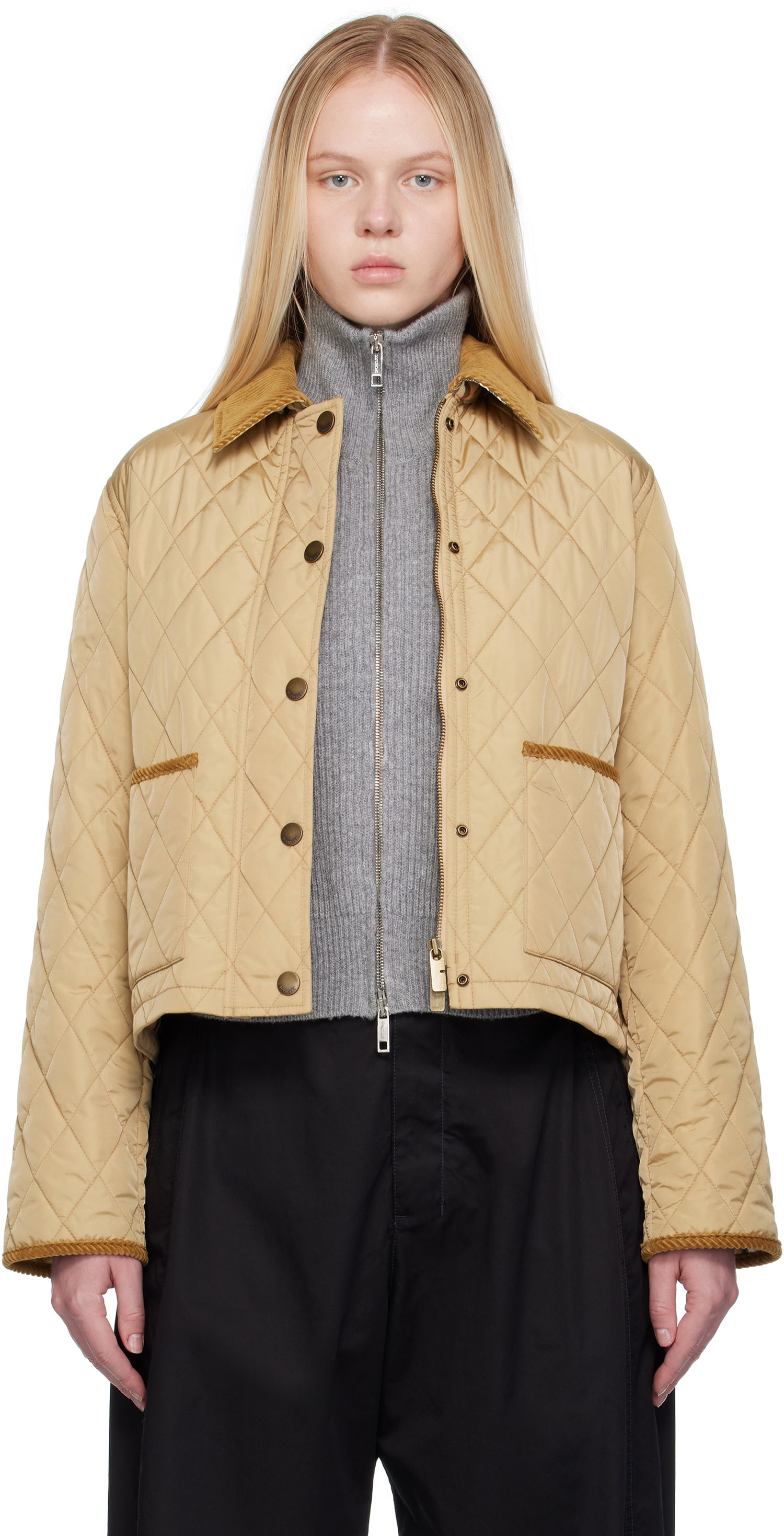 Jakke Burberry Burberry Oldham Quilted Nylon Jacket Beige | 8113834, 0