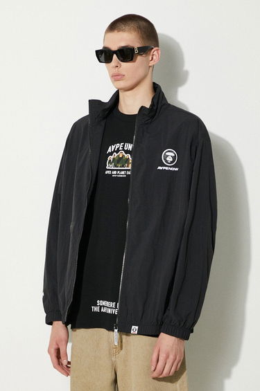 Vindjakke AAPE by A Bathing Ape AAPE Oversize Track Jacket AAPLJM7640XXM Sort | AAPLJM7640XXM, 3
