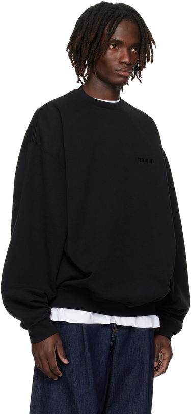 Sweatshirt VETEMENTS VETEMENTS Logo Oversized Sweatshirt Sort | UH76CW100B, 1