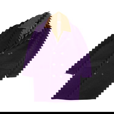 Frakker Palm Angels Double Breasted Fuzzy Brown Coat Lilla | PMEA078E196200063800, 1