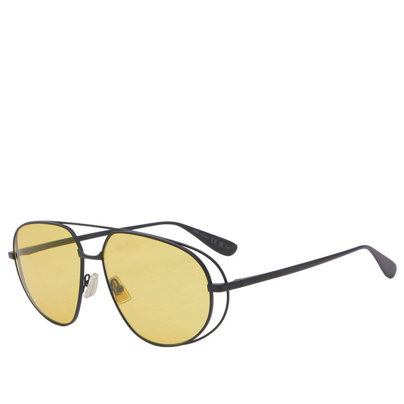 Solbriller Bottega Veneta Eyewear Black/Yellow Gul | BV1344S-002