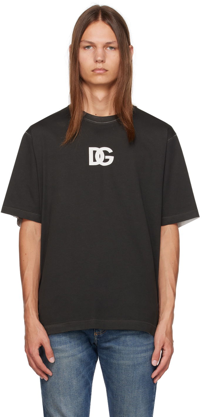 T-shirt Dolce & Gabbana Black 'D&G' T-Shirt Sort | G8PN9TG7JJ8