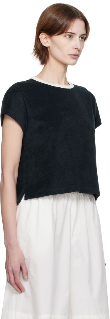 Crop top A.P.C. Kelly Cropped Terry T-Shirt Sort | COEWT-F26462, 1