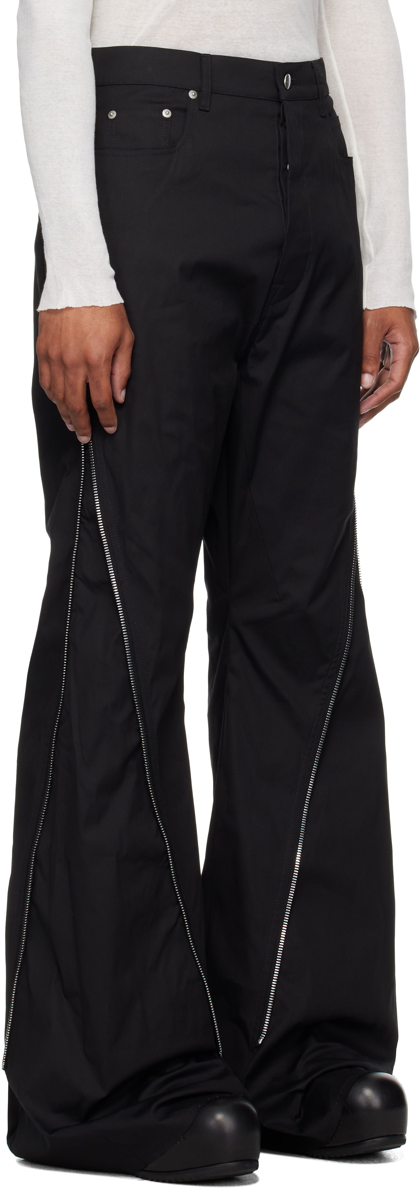 Bukser Rick Owens Rick Owens Bolan Banana Trousers Sort | RU02E1343 TE, 1