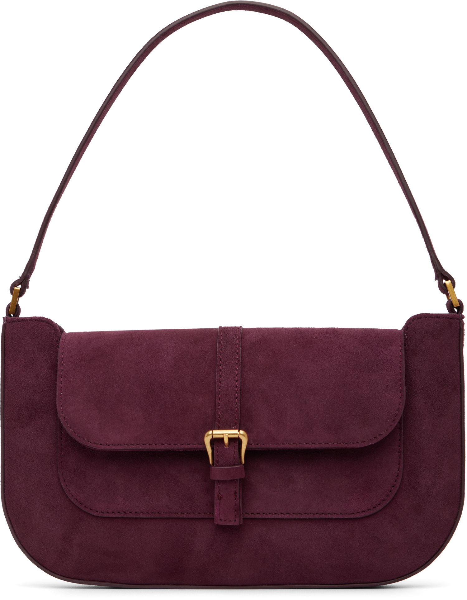 Skuldertaske BY FAR BY FAR Miranda Suede Shoulder Bag Bourgogne | MWBSB023KL009RD028PL, 0