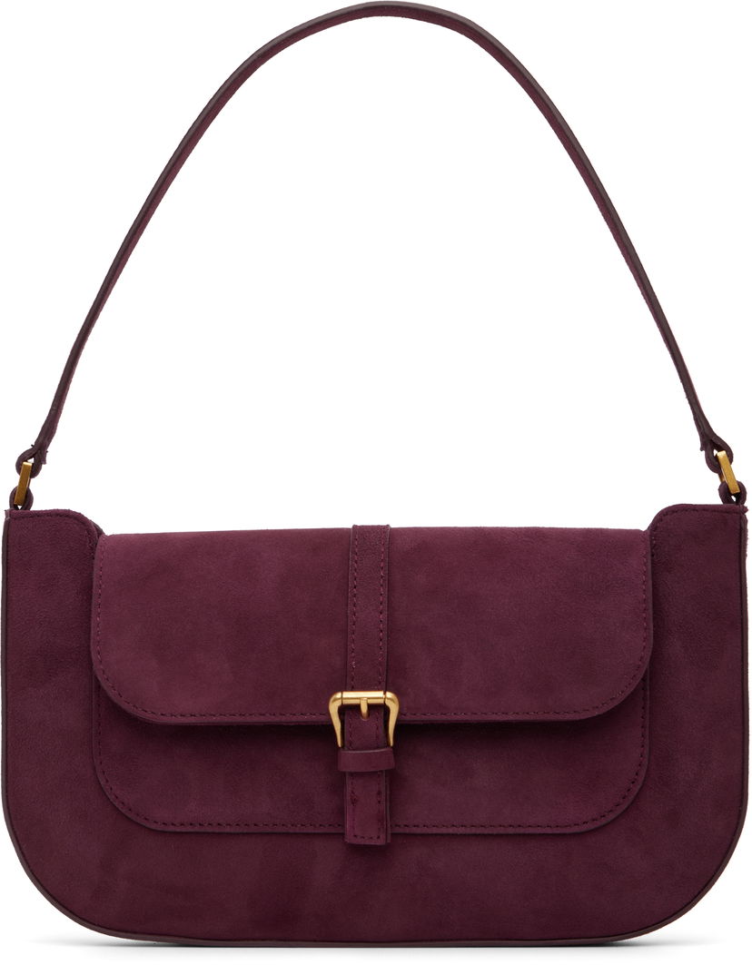 Skuldertaske BY FAR BY FAR Miranda Suede Shoulder Bag Bourgogne | MWBSB023KL009RD028PL