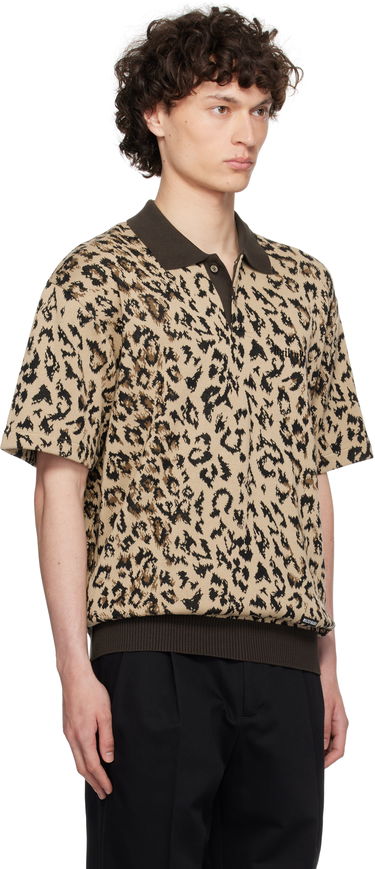 Polo skjorte WACKO MARIA WACKO MARIA Jacquard Knit Polo Beige | 25SS-WMK-KN22, 1