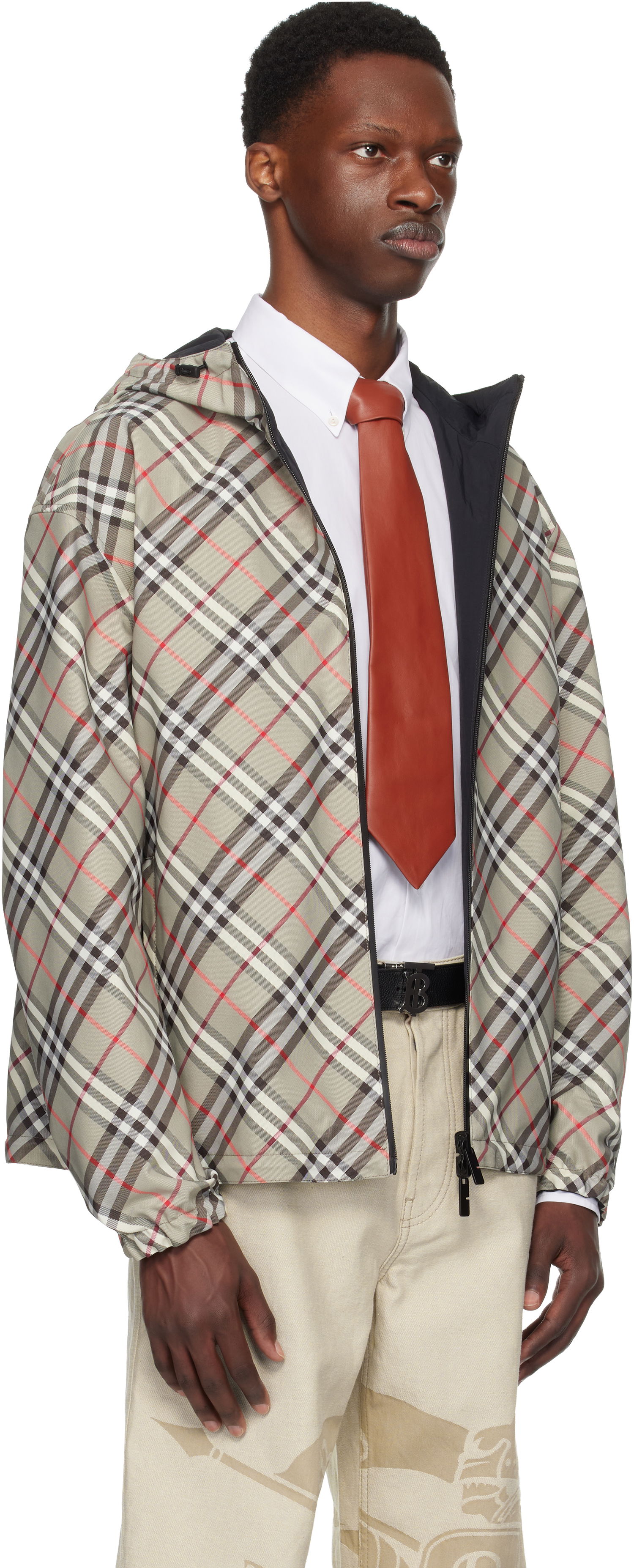 Jakke Burberry Burberry Check Reversible Jacket Beige | 8110290, 1