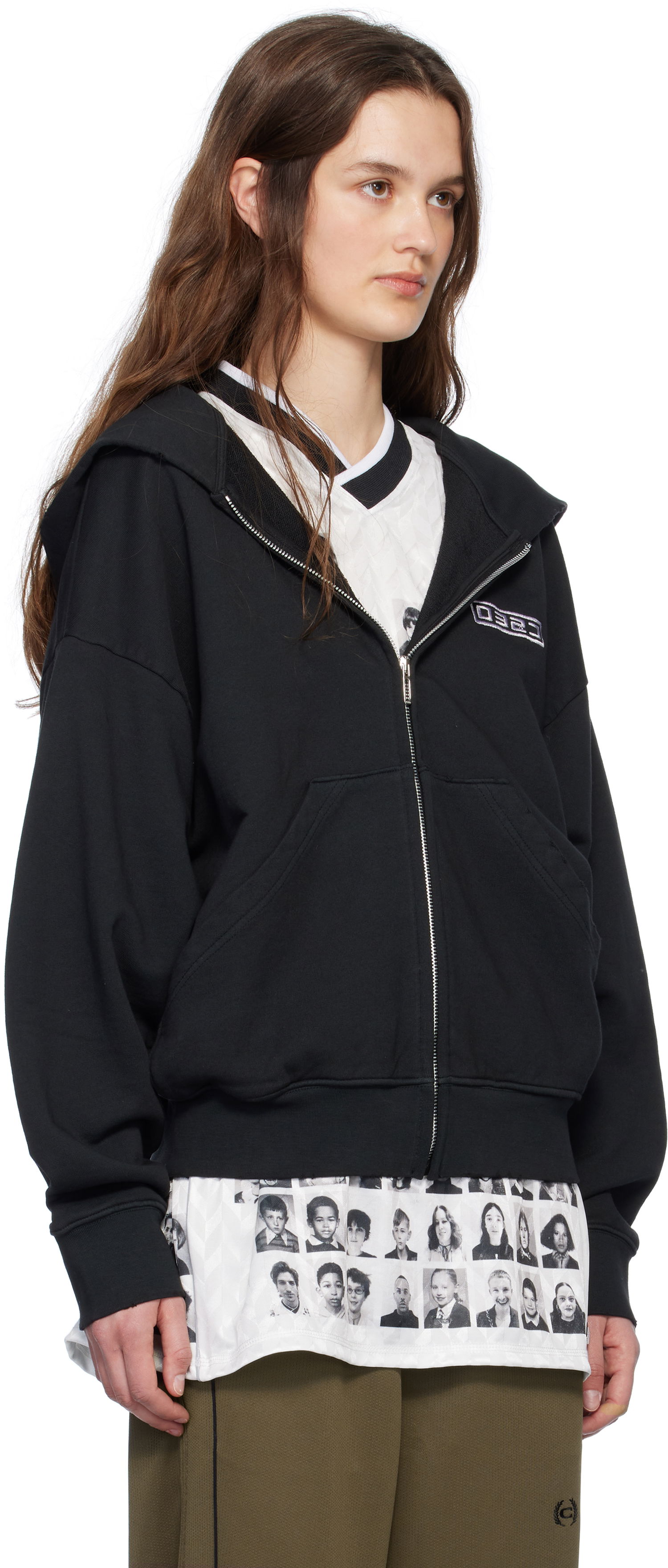 Sweatshirt 032C Routine Zip Hoodie Sort | S25-URC-0841-050-W, 1
