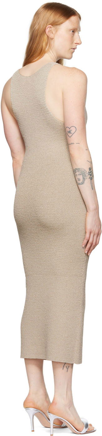 Kjole Helmut Lang Helmut Lang Ribbon Midi Dress Beige | M04HW705, 2