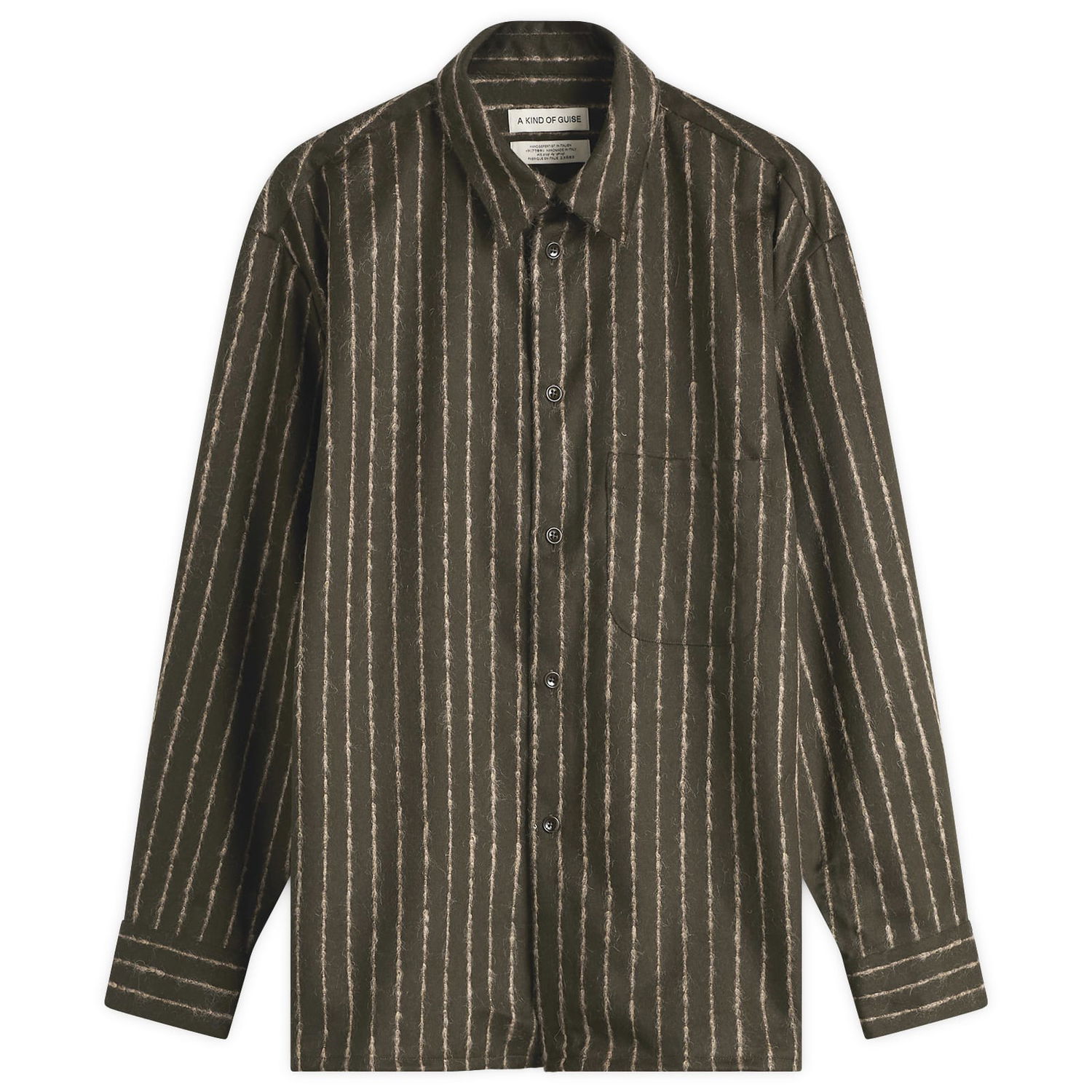 Skjorte A Kind of Guise A Kind of Guise Gusto Striped Shirt, Size Small Grøn | 107-14626-641, 1