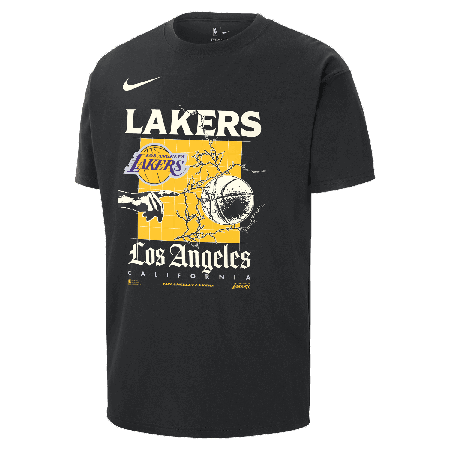 T-shirt Nike NBA Max90 Los Angeles Lakers Courtside Tee Sort | FQ6105-010, 0