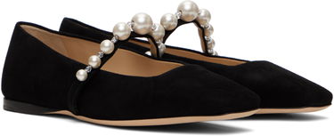 Tilbehør Jimmy Choo Jimmy Choo Ade Pearl Ballerina Flats Sort | ADE FLAT SZR, 3