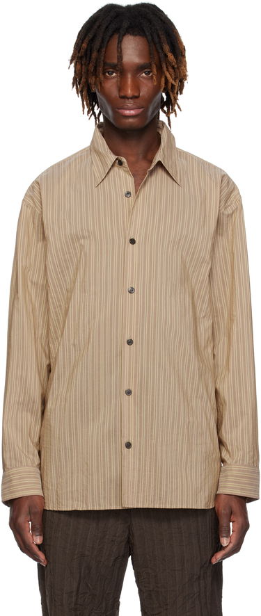 Skjorte Dries Van Noten Dries Van Noten Loose Cotton Shirt Beige | 251-020732-1524, 0