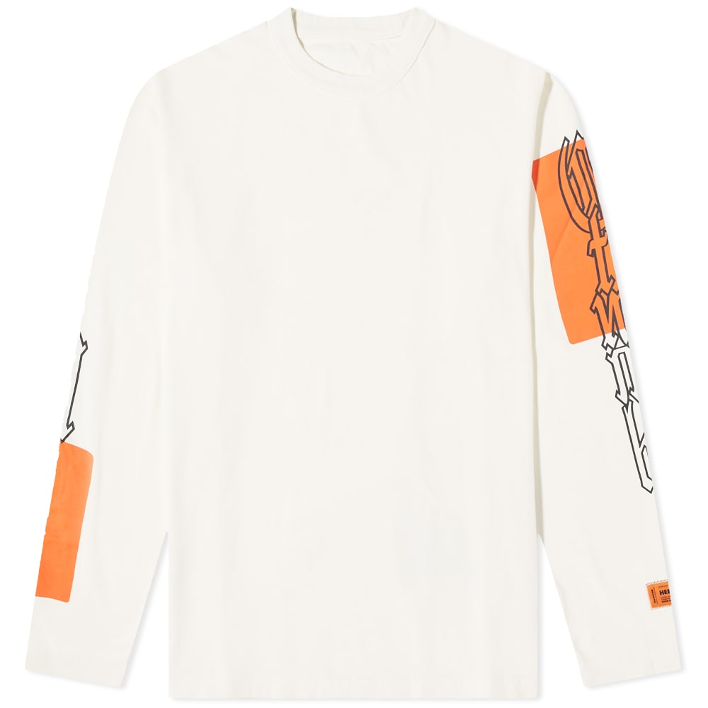 T-shirt HERON PRESTON Gothic Colour Block Tee Hvid | HMAB026F22JER0020122, 0