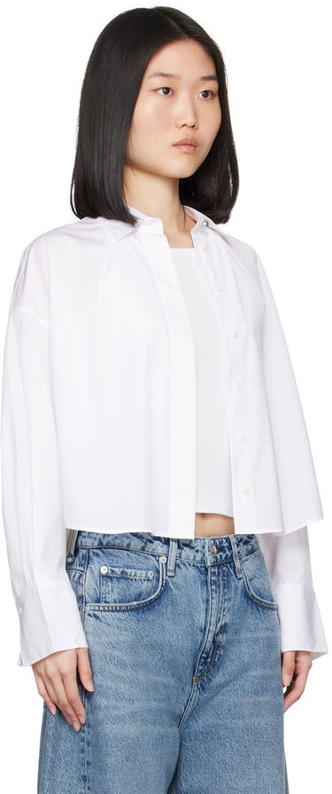 Skjorte rag & bone Rag & Bone Martha Cropped Shirt Hvid | WAW24PA0024602, 1