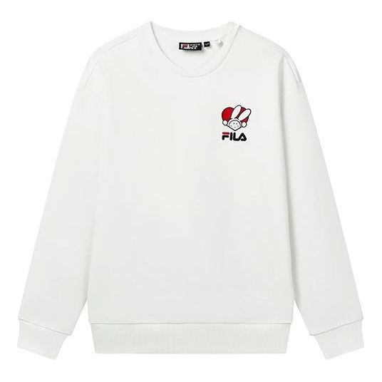 Sweatshirt FILA Graphic Print Pullover Hvid | F11U319207F-WT