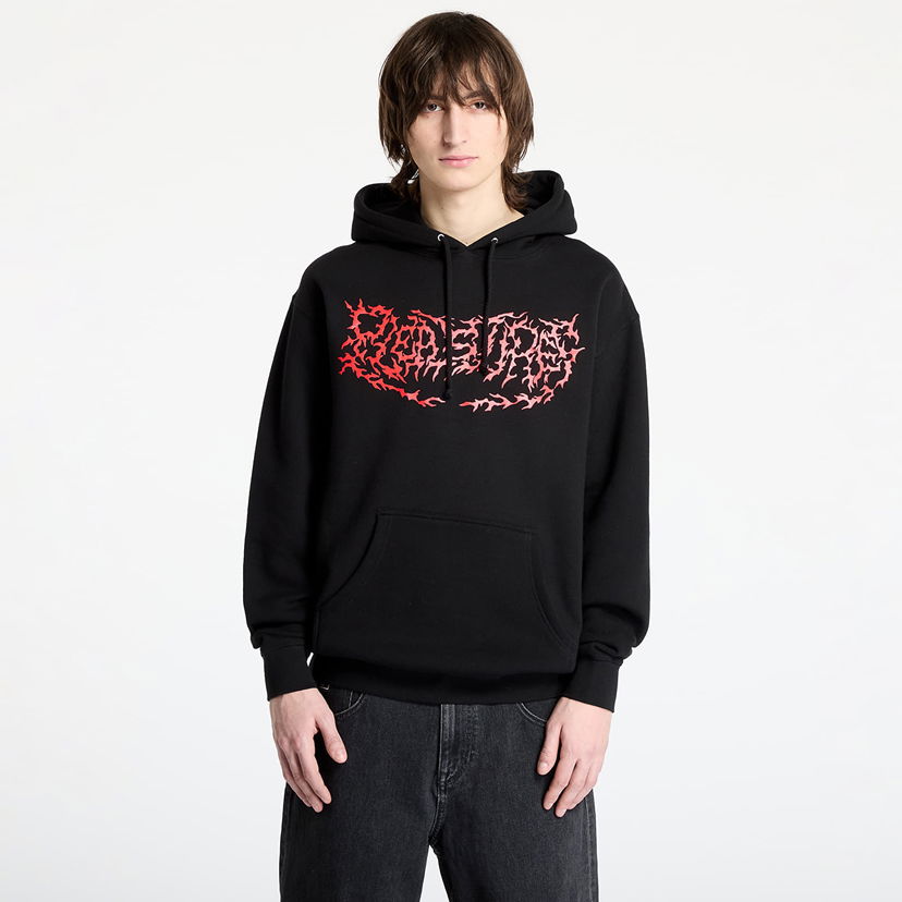 Sweatshirt Pleasures PLEASURES Off Road Hoodie Sort | P25SP070 BLACK