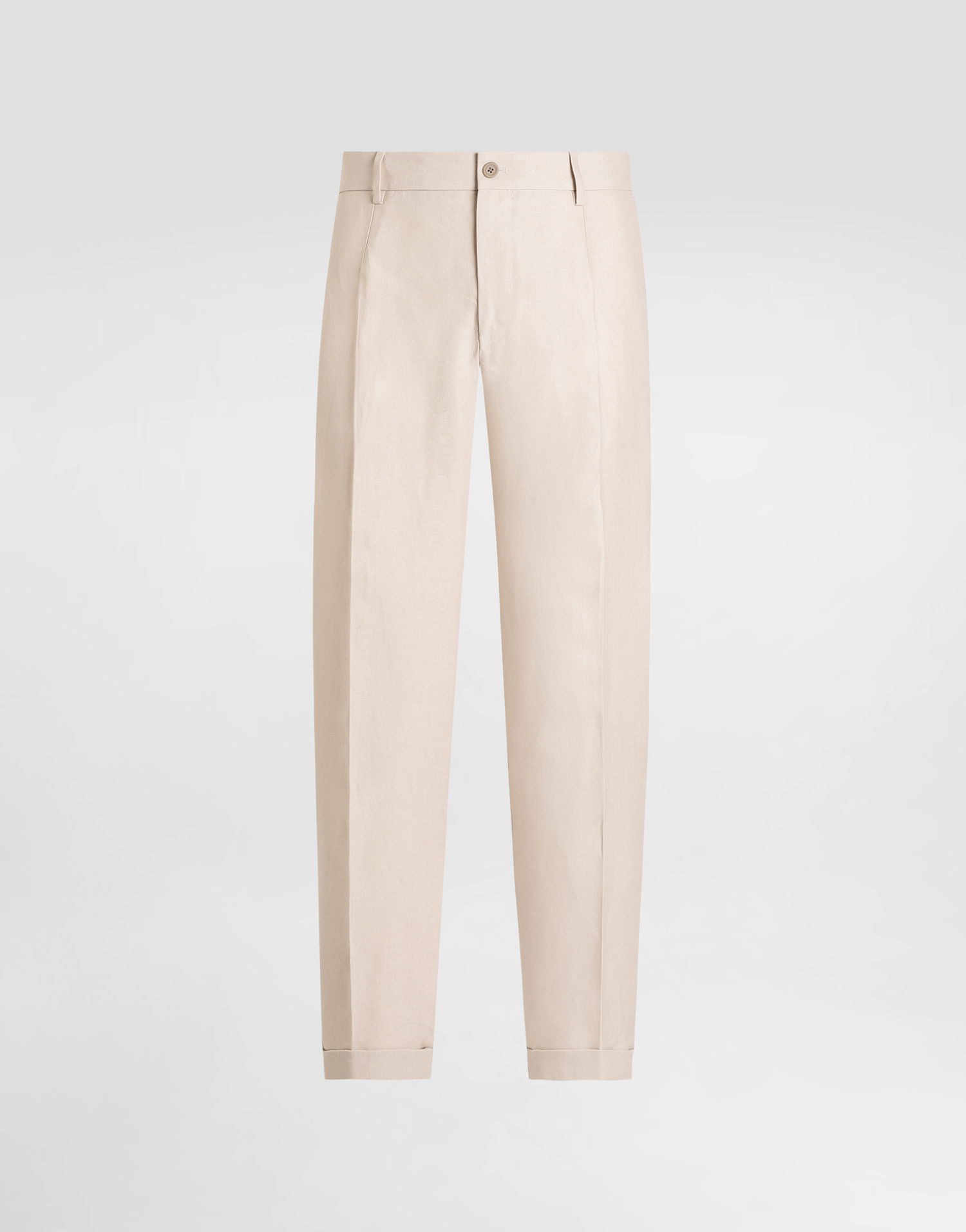 Bukser Dolce & Gabbana Dolce & Gabbana Linen Pants with Turn-Ups Beige | GP11XTFU4MCM0722, 0