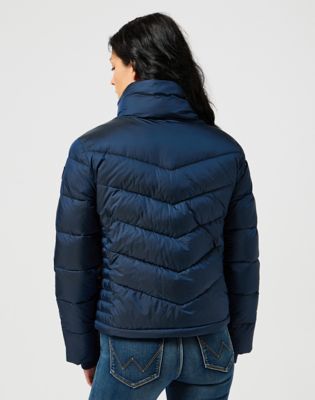 Puffer jakke Wrangler Wrangler Short Puffer Jacket Mørkeblå | 112356503:XS, 1