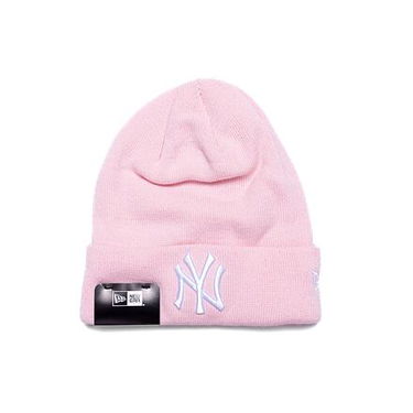 Beanie New Era MLB Essential Cuff Beanie New York Yankees One Size Lyserød | 60348861, 0