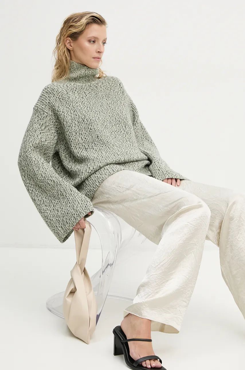 Sweater Nanushka Turtleneck Knit Sweater Grøn | NW24PFHA27999, 0