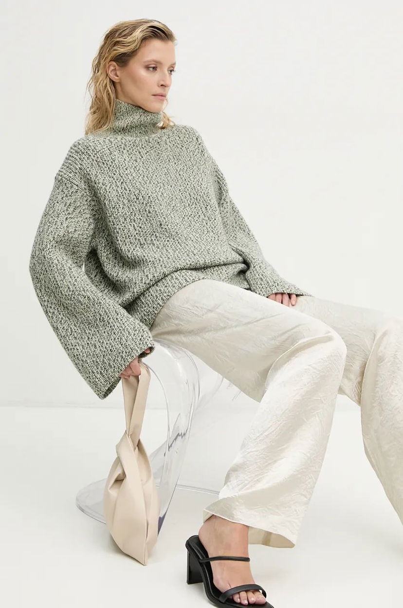 Sweater Nanushka Turtleneck Knit Sweater Grøn | NW24PFHA27999