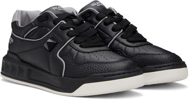 Sneakers og sko Valentino Valentino Garavani One Stud Low-Top Nappa Sort | 7Y2S0E71NWN, 3