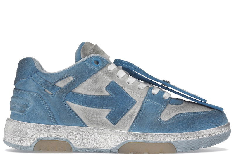 Sneakers og sko Off-White OOO Low Out Of Office Suede White Light Blue Blå | OMIA189S22LEA0080140, 0