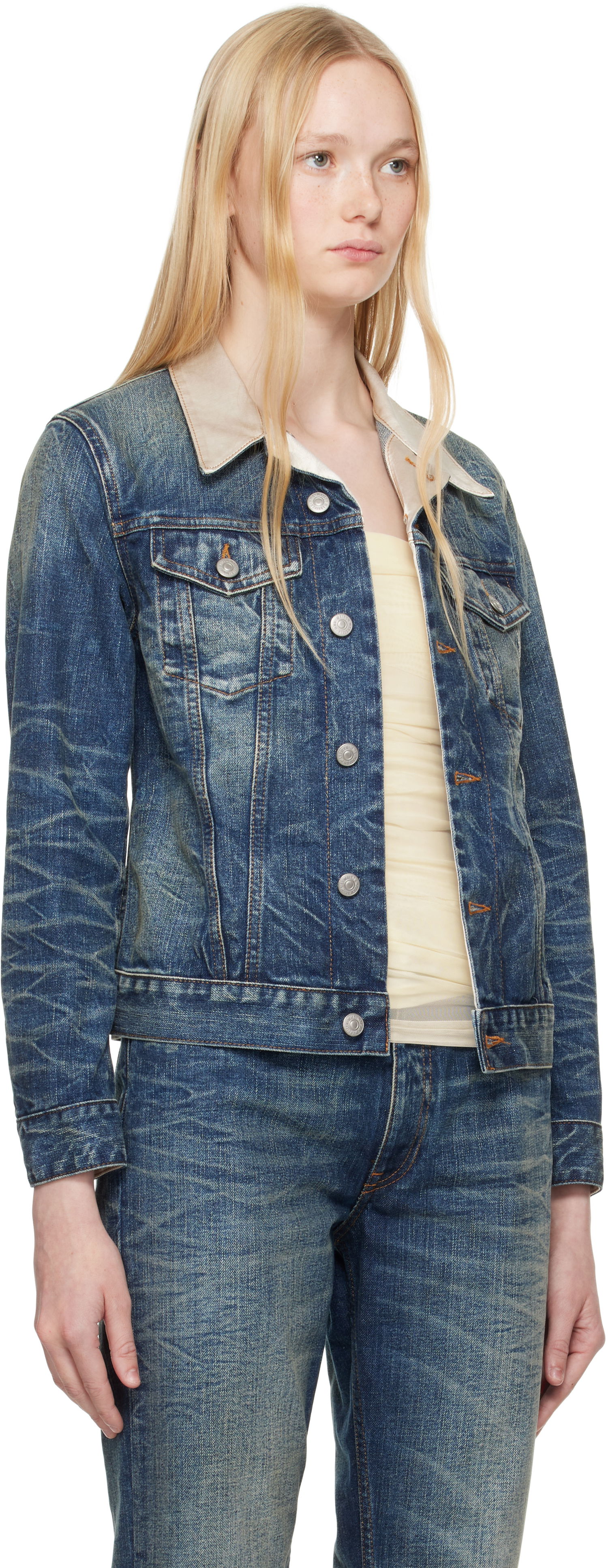 Jakke Maison Margiela MM6 Maison Margiela Sports Denim Jacket Blå | S62AN0141 M30016, 1