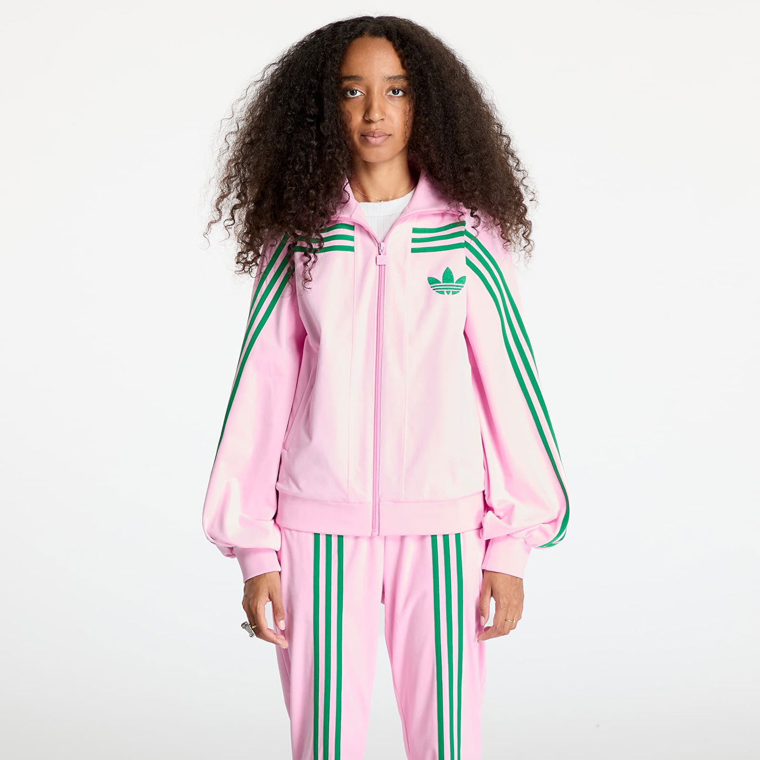 Sweatshirt adidas Originals Velour Track Top True Pink Lyserød | JN8284, 0