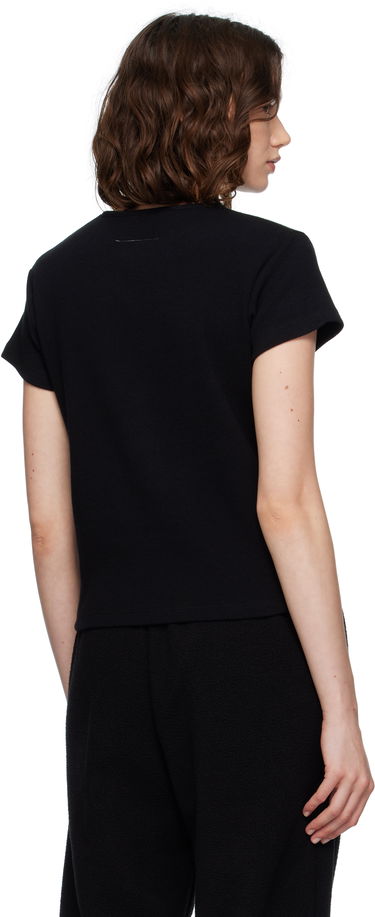T-shirt Maison Margiela MM6 Maison Margiela Ribbed T-Shirt Sort | S52GC0357 M20122, 2