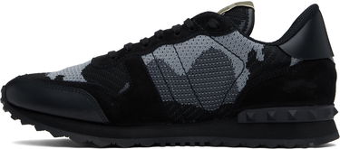 Skopleje Valentino Valentino Garavani Rockrunner Mesh Camouflage Sort | 6Y2S0723QRK, 2