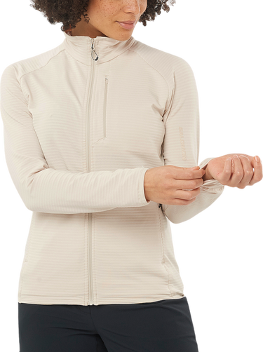 Sweatshirt Salomon Essential Lightwarm Full Zip Sweatshirt Beige | lc2336200, 0