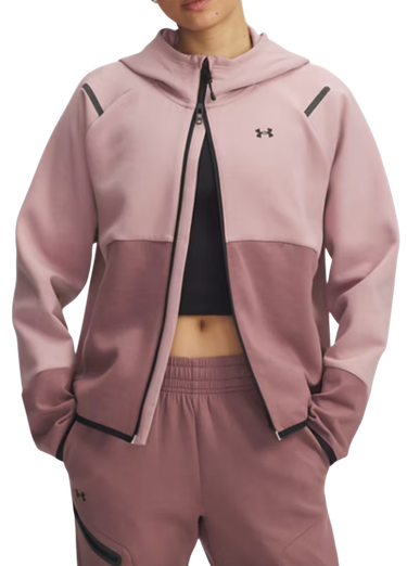 Jakke Under Armour Unstoppable Fleece Hooded Jacket Lyserød | 1379842-673, 0