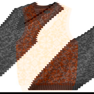 Sweater BEAMS Beams Plus Snow Pattern Knit Vest Brun | 3805-0047-156-28, 1